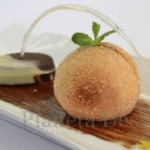 Pesche Romagnole con budino al cioccolato