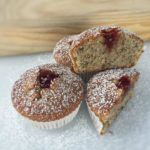 Muffin di grano saraceno e lamponi