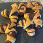 Brioches bicolore con crema al cioccolato