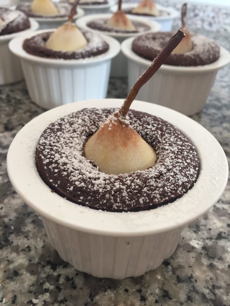 Cocotte di pere e cioccolato