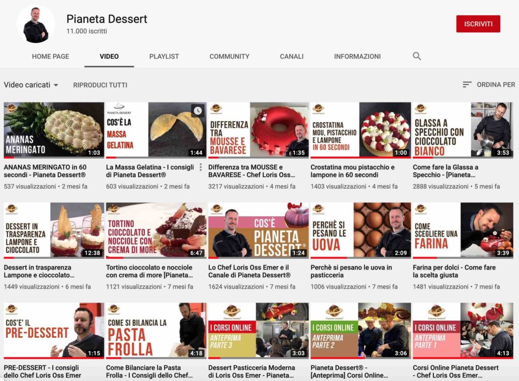 youtube pianeta dessert